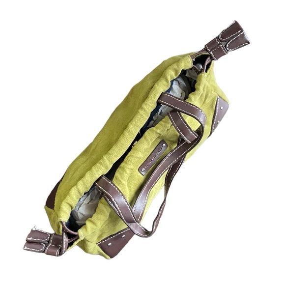 Tommy Hilfiger Vintage Green Suede Cinch Purse - Picture 7 of 13